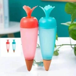 Ensoleillé Lot De 4 Piquets Auto-arrosants Pour Plantes, Dispositif D'arrosage Automatique En Forme D'oiseau En Forme D'oiseau Pour Intérieur Extérieur, Plantes En Pot, Fleurs, Arbres (Carotte)