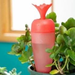 Ensoleillé Lot De 4 Piquets Auto-arrosants Pour Plantes, Dispositif D'arrosage Automatique En Forme D'oiseau En Forme D'oiseau Pour Intérieur Extérieur, Plantes En Pot, Fleurs, Arbres (Carotte) -Promos Arrosage automatique Magasin 57342915 4