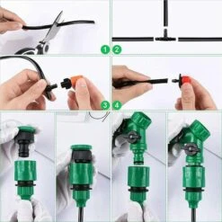 LAKJWO 149 Pcs Micro Irrigation Goutte à Goutte Kit Arrosage Automatique,Automatique Kit D'irrigation Goutte à Goutte,Système D'irrigation Jardin,Jardin Pour Plantes 30M 4/7Tuyau Goutte à Goutte -Promos Arrosage automatique Magasin 57662671 4