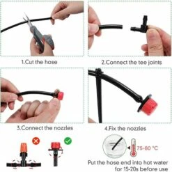 LAKJWO 149 Pcs Micro Irrigation Goutte à Goutte Kit Arrosage Automatique,Automatique Kit D'irrigation Goutte à Goutte,Système D'irrigation Jardin,Jardin Pour Plantes 30M 4/7Tuyau Goutte à Goutte -Promos Arrosage automatique Magasin 57662671 5