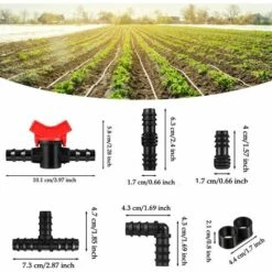LAKJWO 42 Pièces Kit De Raccords D'irrigation Goutte à Goutte, Connecteurs Barbelés D'irrigation Arroseur D'irrigation Goutte à Goutte Pour Jardins Systèmes D'irrigation Agricoles -Promos Arrosage automatique Magasin 57663447 4