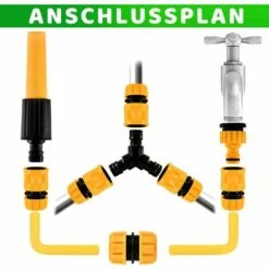 LAKJWO Raccord Tuyau D'Arrosage 13 Mm, Adaptateur Tuyau Arrosage Kit Matériau ABS Renforcé, Raccord Tuyau Arrosage Accessoires Raccord Rapide Sans Fuite Pour Tuyau D'Arrosage Robinet Avec Filetage -Promos Arrosage automatique Magasin 57663756 3