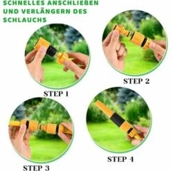 LAKJWO Raccord Tuyau D'Arrosage 13 Mm, Adaptateur Tuyau Arrosage Kit Matériau ABS Renforcé, Raccord Tuyau Arrosage Accessoires Raccord Rapide Sans Fuite Pour Tuyau D'Arrosage Robinet Avec Filetage -Promos Arrosage automatique Magasin 57663756 5