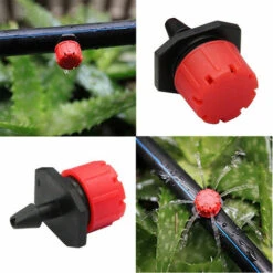 ROSIER 100PCS Goutteurs Irrigation Goutte à Goutte Dripper, Buses De Gicleurs Émetteur Jardin, Arrosage Goutte à Goutte Automatique 360° Réglable Pour Plante Serre Pelouse DIY ——VEBTles -Promos Arrosage automatique Magasin 57764113 5