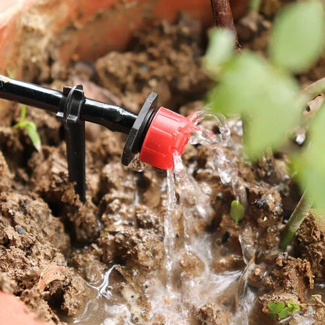 TINOR 100pcs Goutteur Irrigation Réglable Goutte à Goutte Système D'arrosage Automatique Tuyau Egouttement Micro Gicleurs Émetteur Drippers Pour Plante Serre DIY Jardin 2 TINOR 100pcs Goutteur Irrigation Réglable Goutte à Goutte Système D'arrosage Automatique Tuyau Egouttement Micro Gicleurs Émetteur Drippers Pour Plante Serre DIY Jardin – Image 2