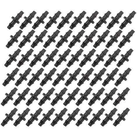 KARTOKNER 100pcs Connecteurs Cannelés 4/7 Kit De Raccords D'irrigation Raccords Cannelés Droits Pour Système De Tuyau D'irrigation Goutte à Goutte (Noir) 1 KARTOKNER 100pcs Connecteurs Cannelés 4/7 Kit De Raccords D'irrigation Raccords Cannelés Droits Pour Système De Tuyau D'irrigation Goutte à Goutte (Noir)