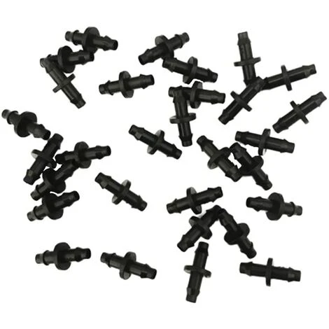KARTOKNER 100pcs Connecteurs Cannelés 4/7 Kit De Raccords D'irrigation Raccords Cannelés Droits Pour Système De Tuyau D'irrigation Goutte à Goutte (Noir) 2 KARTOKNER 100pcs Connecteurs Cannelés 4/7 Kit De Raccords D'irrigation Raccords Cannelés Droits Pour Système De Tuyau D'irrigation Goutte à Goutte (Noir) – Image 2