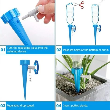 Kartokner 40pcs Goutte à Goutte Bouteille Irrigation Goutte à Goutte Bouteille Arroseur Automatique Plantes Arrosage Goutte A Goutte Avec Vannes Pour Jardin Maison Intérieur Extérieur Pot De Fleur 2 Kartokner 40pcs Goutte à Goutte Bouteille Irrigation Goutte à Goutte Bouteille Arroseur Automatique Plantes Arrosage Goutte A Goutte Avec Vannes Pour Jardin Maison Intérieur Extérieur Pot De Fleur – Image 2