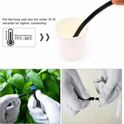 TRIOMPHE 50pcs Micro-asperseur D'irrigation Goutte à Goutte, T-Audace 360 Degrés 8 Trous D'eau Flux Irrigation Emetteurs Pour Tube De 1/4 (4-7mm), Pour Système D'irrigation Goutte à Goutte De Jardin, Bleu -Promos Arrosage automatique Magasin 58205820 4