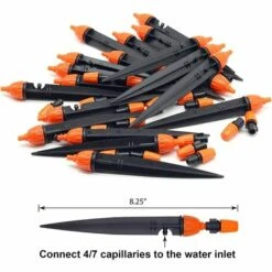 TRIOMPHE Lot De 10 Systèmes D'arrosage Goutte à Goutte Et Jet D'eau Double Fonction - Kit D'irrigation Goutte à Goutte - Connecteur Pour Tuyau De 4 Mm/7 Mm,T-Audace -Promos Arrosage automatique Magasin 58205822 4