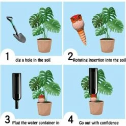 BARES Automatique Plante D'irrigation D'eau, Lot De 6 Systèmes D'irrigation Automatique Pour Plantes En Pot, Distributeur Verseur Goutte à Goutte D'irrigation Pour Jardin, Plante D'intérieur, Fleurs -Promos Arrosage automatique Magasin 58302453 3