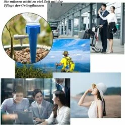 LYCXAMES Systeme Arrosage Goutte Goutte 12 Pièces Irrigation Goutte Goutte Kit Plante D'irrigation Cône Pour Arrosage Bouteille Dans Jardin, Balcon, Vacances, Intérieur Et Extérieur -Promos Arrosage automatique Magasin 58374463 5