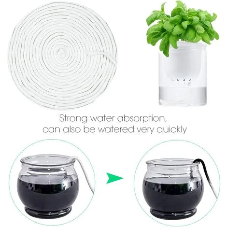 LYCXAMES Corde De Mèche Irrigation 20m Automatique Arrosage Corde Coton 4 MM Avec Système D'irrigation Automatique DIY Vacation Dispositif D'arrosage Pour Plantes Pour Jardins, Paniers, Pots, Plantes 5 LYCXAMES Corde De Mèche Irrigation 20m Automatique Arrosage Corde Coton 4 MM Avec Système D'irrigation Automatique DIY Vacation Dispositif D'arrosage Pour Plantes Pour Jardins, Paniers, Pots, Plantes – Image 5