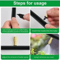 CHANCEY 30 Pièces Buse D'Atomisation En Cuivre Réglable Pulvérisateur D'Irrigation Goutte à Goutte 4 / 7mm Atomisation Micro Arroseur Équipement D'Irrigation Refroidissement Jardin Serre Légumes，SEMAket -Promos Arrosage automatique Magasin 58481943 5