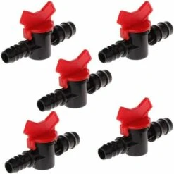 CHANCEY Valve Commutateur Arrosage PE Vanne En Plastique Accessoires D'aquarium Avec Vannes Vanne Droite Régulateur De Soupape Utilisé Pour L'irrigation Des Pelouses De Jardin Et L'aquarium，SEMAket 5 Pcs