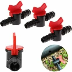 CHANCEY Valve Commutateur Arrosage PE Vanne En Plastique Accessoires D'aquarium Avec Vannes Vanne Droite Régulateur De Soupape Utilisé Pour L'irrigation Des Pelouses De Jardin Et L'aquarium，SEMAket 5 Pcs -Promos Arrosage automatique Magasin 58481944 4