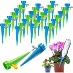 AOUGO 30Pcs Irrigation Goutte à Goutte Kit,Kit D'Irrigation Goutte,Micro Irrigation Goutte à Goutte Jardin Système,Arroseurs Automatiques Plantes Irrigation Système Pour Jardin Maison Intérieur Extérieur