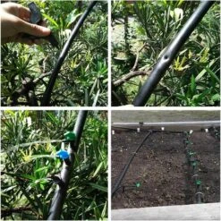 AOUGO 60Pcs Émetteur De Goutte à Goutte D'Irrigation, HOINCO 3 Tailles Émetteur De Goutteur D'Irrigation De Drapeau De Jardin, Pour Pelouse, Arbres, Arbustes, Jardin (4L/H Noir, 8L/H Bleu, 16L/H Vert) -Promos Arrosage automatique Magasin 58574985 5