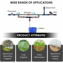 DEVENIRRICHE G3/4 Engrais Irrigation Injecteur Venturi Filtre Automatique Mix Kits Translucide Irrigation Goutte à Goutte Venturi Tube Serre Système (3/4) 9 DEVENIRRICHE G3/4 Engrais Irrigation Injecteur Venturi Filtre Automatique Mix Kits Translucide Irrigation Goutte à Goutte Venturi Tube Serre Système (3/4) -Promos Arrosage automatique Magasin 58753890 5