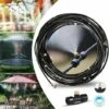 NAXUNNN 15M Brumisateur Terrasse Exterieur, Système De Brumisation Système De Refroidissement De Brumisation, Kit De Tuyau Brumisateur Pour Jardin Parasol Trampoline Serre Piscine (18 Buse)