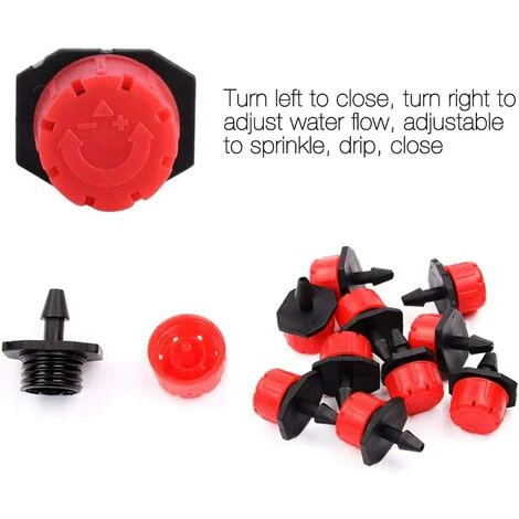 MODOU Irrigation Drippers, 100pcs Arroseurs Darrosage Réglables Kits De Système Dirrigation Goutte à Goutte Micro Flow Drip Head Buses De Brouillard Dirrigation Pour Jardins Potagers Ou Massifs De Fleurs 3 MODOU Irrigation Drippers, 100pcs Arroseurs Darrosage Réglables Kits De Système Dirrigation Goutte à Goutte Micro Flow Drip Head Buses De Brouillard Dirrigation Pour Jardins Potagers Ou Massifs De Fleurs – Image 3