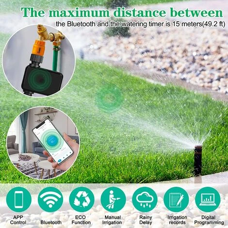 MODOU Automatique Arrosage WiFi Bluetooth, Programmateur Arrosage Avec Passerelle, Irrigation Arrosage, Minuteur Arrosage Goutte à Goutte, Imperméable, Irrigation Pour Jardin 3 MODOU Automatique Arrosage WiFi Bluetooth, Programmateur Arrosage Avec Passerelle, Irrigation Arrosage, Minuteur Arrosage Goutte à Goutte, Imperméable, Irrigation Pour Jardin – Image 3
