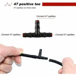 JOORRT 300pcs Goutteurs Irrigation Réglable + Tee Joint De Tuyau +Piquet De Support Pour Kit Système D'irrigation De Bricolage Goutte Automatique -Promos Arrosage automatique Magasin 59171154 4
