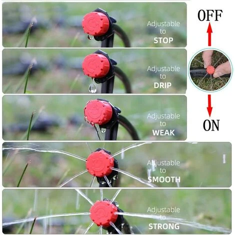 LYCXAMES 200Pièces Goutteur Irrigation, Goutteurs Réglables D'irrigation Arrosage Goutte à Goutte Pour Plante Jardin Serre Potager Gazon 3 LYCXAMES 200Pièces Goutteur Irrigation, Goutteurs Réglables D'irrigation Arrosage Goutte à Goutte Pour Plante Jardin Serre Potager Gazon – Image 3