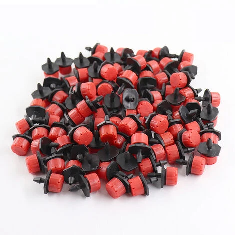 LYCXAMES 200Pièces Buse De Goutteur D'Irrigation Réglable, Arroseurs D'Irrigation Goutte à Goutte à Débit Réglable à 360 Degrés, Convient Aux Tubes De 4 Mm ID, Émetteur De Goutte à Goutte (Rouge) 1 LYCXAMES 200Pièces Buse De Goutteur D'Irrigation Réglable, Arroseurs D'Irrigation Goutte à Goutte à Débit Réglable à 360 Degrés, Convient Aux Tubes De 4 Mm ID, Émetteur De Goutte à Goutte (Rouge)