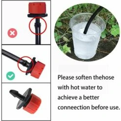 LYCXAMES 200Pièces Buse De Goutteur D'Irrigation Réglable, Arroseurs D'Irrigation Goutte à Goutte à Débit Réglable à 360 Degrés, Convient Aux Tubes De 4 Mm ID, Émetteur De Goutte à Goutte (Rouge) 7 LYCXAMES 200Pièces Buse De Goutteur D'Irrigation Réglable, Arroseurs D'Irrigation Goutte à Goutte à Débit Réglable à 360 Degrés, Convient Aux Tubes De 4 Mm ID, Émetteur De Goutte à Goutte (Rouge) -Promos Arrosage automatique Magasin 59304109 3