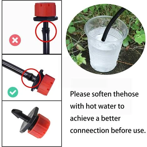 LYCXAMES 200Pièces Buse De Goutteur D'Irrigation Réglable, Arroseurs D'Irrigation Goutte à Goutte à Débit Réglable à 360 Degrés, Convient Aux Tubes De 4 Mm ID, Émetteur De Goutte à Goutte (Rouge) 3 LYCXAMES 200Pièces Buse De Goutteur D'Irrigation Réglable, Arroseurs D'Irrigation Goutte à Goutte à Débit Réglable à 360 Degrés, Convient Aux Tubes De 4 Mm ID, Émetteur De Goutte à Goutte (Rouge) – Image 3