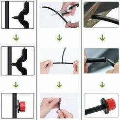 LYCXAMES 200Pièces Buse De Goutteur D'Irrigation Réglable, Arroseurs D'Irrigation Goutte à Goutte à Débit Réglable à 360 Degrés, Convient Aux Tubes De 4 Mm ID, Émetteur De Goutte à Goutte (Rouge) 8 LYCXAMES 200Pièces Buse De Goutteur D'Irrigation Réglable, Arroseurs D'Irrigation Goutte à Goutte à Débit Réglable à 360 Degrés, Convient Aux Tubes De 4 Mm ID, Émetteur De Goutte à Goutte (Rouge) -Promos Arrosage automatique Magasin 59304109 4