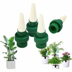DECKON Irrigation Goutte A Goutte Bouteille, 4 Pièces Arrosage Goutte à Goutte En Céramique Arroseur Automatique Plantes Système D'Irrigation Automatique Pour Jardin Maison Intérieur Extérieur