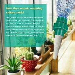 FR-LIFE Goutte à Goutte Kit,BR-Vie 4 Pcs Automatique Céramique Plante D'irrigation D'eau Distributeur, Appareil D’Arrosage Par Egouttement Automatique Pour Plante D’Intérieur Pendant Vacances Ou Voyage -Promos Arrosage automatique Magasin 59507410 4