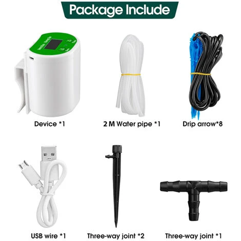FR-LIFE Kit D'irrigation Goutte à Goutte Automatique,BR-Vie Système D'irrigation Automatique Pour Plantes D'intérieur, Chargement USB DIY Kit D'irrigation, Système D'Arrosage Automatique Système Goutte 2 FR-LIFE Kit D'irrigation Goutte à Goutte Automatique,BR-Vie Système D'irrigation Automatique Pour Plantes D'intérieur, Chargement USB DIY Kit D'irrigation, Système D'Arrosage Automatique Système Goutte – Image 2
