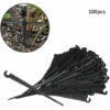LIFCAUSAL 100pcs Piquets De Soutien Piquets De Soutien D'irrigation Goutte à Goutte à Tige Fixe, Clous De Soutien Pour Parterres De Fleurs Jardin D'herbes, Noir