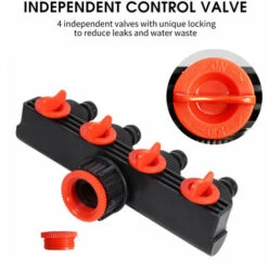LIFCAUSAL Répartiteurs De Tuyau D'arrosage à 4 Voies, Inverseur De Robinet, Connecteur De Tuyau, Répartiteur De Tuyau D'arrosage, Distributeur D'eau à 4 Voies Pour Robinet Extérieur, Systèmes D'irrigation Goutte à Goutte -Promos Arrosage automatique Magasin 59662308 3