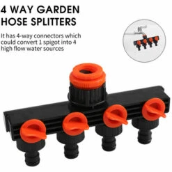 LIFCAUSAL Répartiteurs De Tuyau D'arrosage à 4 Voies, Inverseur De Robinet, Connecteur De Tuyau, Répartiteur De Tuyau D'arrosage, Distributeur D'eau à 4 Voies Pour Robinet Extérieur, Systèmes D'irrigation Goutte à Goutte -Promos Arrosage automatique Magasin 59662308 5