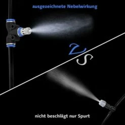 DECKON Système De Brumisation 8M, Brumisateur Terrasse Système De Refroidissement De Brumisation Kit De Tuyau Brumisateur Extérieur Pour Jardin Parasol Trampoline Serre Piscine -Promos Arrosage automatique Magasin 59663106 4