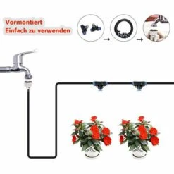 DECKON Système De Brumisation 8M, Brumisateur Terrasse Système De Refroidissement De Brumisation Kit De Tuyau Brumisateur Extérieur Pour Jardin Parasol Trampoline Serre Piscine -Promos Arrosage automatique Magasin 59663106 5