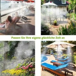 AIDUCHO Système De Brumisation 18M, Brumisateur Terrasse Système De Refroidissement De Brumisation Kit De Tuyau Brumisateur Extérieur Pour Jardin Parasol Trampoline Serre Piscine -Promos Arrosage automatique Magasin 59675022 3