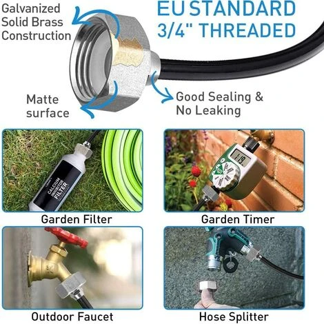 AIDUCHO Système De Brumisation (18M) Système De Refroidissement Par Brouillard Extérieur Ligne De Brumisation Avec 18 Buses D'arrosage En Laiton Brumisateur Pour Jardin Patio Trampoline Terrasse 2 AIDUCHO Système De Brumisation (18M) Système De Refroidissement Par Brouillard Extérieur Ligne De Brumisation Avec 18 Buses D'arrosage En Laiton Brumisateur Pour Jardin Patio Trampoline Terrasse – Image 2