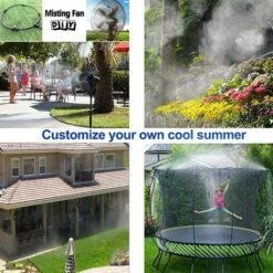 AIDUCHO Système De Brumisation (18M) Système De Refroidissement Par Brouillard Extérieur Ligne De Brumisation Avec 18 Buses D'arrosage En Laiton Brumisateur Pour Jardin Patio Trampoline Terrasse 8 AIDUCHO Système De Brumisation (18M) Système De Refroidissement Par Brouillard Extérieur Ligne De Brumisation Avec 18 Buses D'arrosage En Laiton Brumisateur Pour Jardin Patio Trampoline Terrasse -Promos Arrosage automatique Magasin 59675169 4