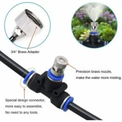 AIDUCHO Brumisateur Exterieur, 20M Brumisateur Terrasse Avec 20 Buse Brumisateur (en Laiton, 3/4") Brumisateur Pour Patio Jardin Serre Trampoline Pour Parc Aquatique 6 AIDUCHO Brumisateur Exterieur, 20M Brumisateur Terrasse Avec 20 Buse Brumisateur (en Laiton, 3/4") Brumisateur Pour Patio Jardin Serre Trampoline Pour Parc Aquatique -Promos Arrosage automatique Magasin 59675912 2