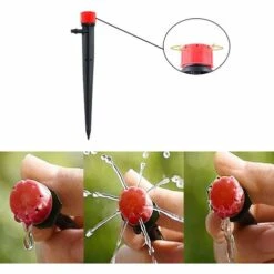 ILOVEMILAN 20 Pièces Goutteurs D'Irrigation, Goutteurs Réglable, Irrigation Goutte à Goutte Réglable 360°, Émetteurs Gouttes, Goutteurs D'Irrigation à Débit Réglable, 8 Trous, -Promos Arrosage automatique Magasin 59685143 4