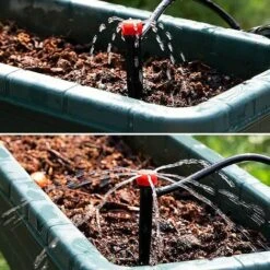 ILOVEMILAN 20 Pièces Goutteurs D'Irrigation, Goutteurs Réglable, Irrigation Goutte à Goutte Réglable 360°, Émetteurs Gouttes, Goutteurs D'Irrigation à Débit Réglable, 8 Trous, -Promos Arrosage automatique Magasin 59685143 5