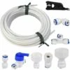 OUSUDELA 15 Mètres Tuyau D'Alimentation En Eau Universel, Kit De Connecteur De Tuyau De Réfrigérateur 1/4 ", Tube De Filtre, Pièces Et Accessoires Pour Réfrigérateurs Européen /Frigo Americain