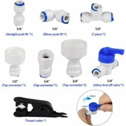 OUSUDELA 15 Mètres Tuyau D'Alimentation En Eau Universel, Kit De Connecteur De Tuyau De Réfrigérateur 1/4 ", Tube De Filtre, Pièces Et Accessoires Pour Réfrigérateurs Européen /Frigo Americain -Promos Arrosage automatique Magasin 59688513 2