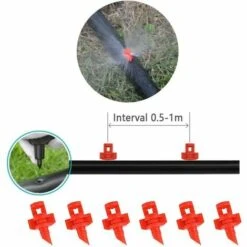 GALOZZOIT 50 Pcs Kit Micro Irrigation Goutte à Goutte Irrigation, Asperseur Micro-Drip-System 360°, Pour L'irrigation Espaces Verts Longs Et étroits, Légumes, Fleurs, Pépinières, Arbres Fruitiers -Promos Arrosage automatique Magasin 59853938 4