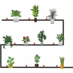 GALOZZOIT 50 Pcs Kit Micro Irrigation Goutte à Goutte Irrigation, Asperseur Micro-Drip-System 360°, Pour L'irrigation Espaces Verts Longs Et étroits, Légumes, Fleurs, Pépinières, Arbres Fruitiers -Promos Arrosage automatique Magasin 59853938 5